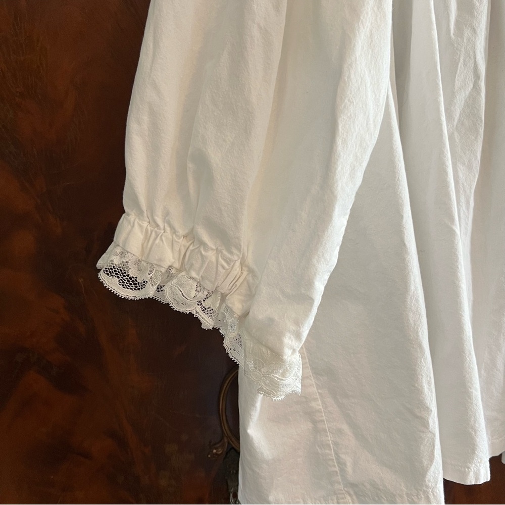 Handmade vintage Edwardian style lace trim blouse/top - Picture 3 of 4